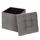 Пуфик Dreambag складной Серый Велюр 13257