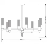 Потолочная люстра ярусная Kutek Seti SET-ZW-8(N) (220V)