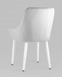Стул Stool Group Диана велюр серый ножки белые УТ000031291