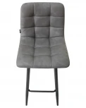 Стул барный NICOLE (черные матовые ножки, серая антрацитовая винтажная экокожа (RU-08))