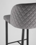 Стул барный Stool Group Оскар велюр серый УТ000001368