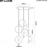 Подвесной светильник ST Luce Sentito SL3003.403.09 Черный/Оранжевый, Черный LED 9*2W 3000K (220V, на проводе)