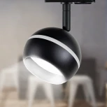 Трековый светильник ЭРА TR47 - GX53 BK (220V, шар)