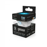 Лампочка светодиодная GU10 5 Вт 530 lm 4100K нейтральное белое свечение Gauss 101506205