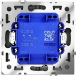 Выключатель двухклавишный с подсветкой (черный матовый) Voltum S70 VLS020208