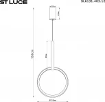 Светильник подвесной ST Luce Shape SL6131.403.12 Черный/Черный, Терракотовый LED 1*12W 4000K (220V, на проводе, кольцо)
