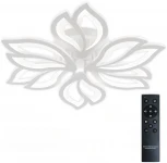 Потолочная люстра светодиодная с пультом ДУ 132W, белый, LED Natali Kovaltseva Fortuna LED LAMPS 81107/6C (регулировка яркости, 220V, цветы)