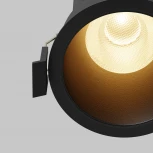 Встраиваемый светильник Maytoni Dip DL118-15W-2.7K-B (LED, 220V, круглые)