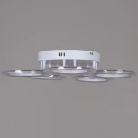 Потолочная люстра светодиодная на штанге с пультом Reluce 09812-3.3-05A WH (ночной режим, 220V, кольцо)