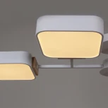 Потолочная люстра на штанге светодиодная Reluce 03363-0.3-08 WH+WOOD