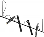 Светильник подвесной ST Luce Lilt SL6210.403.04 Черный/Черный, Золотистый LED 4*3W 3000K (220V, на проводе)