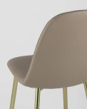 Стул Stool Group Валенсия экокожа коричневая золотые ножки УТ000002101