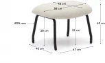 Пуфик La Forma (ex Julia Grup) Belina (Белый/ Фанера)