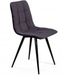 Стул UNO, бархат серый 27 / чёрный конус Top Concept UNO 74648