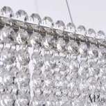 Подвесная люстра светодиодная APL LED Sicilia SH04.71.A.Ni.4000 (220V, хрусталь, на тросе)