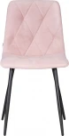 Стул обеденный DOBRIN CHILLY ROMBO (Розовый Simple 03, основание черное) 006 ROMBO, цвет сиденья розовый основания черный