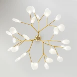 Подвесная люстра Wi-Fi Bogate's Foglia 341 Smart (220V, управление смартфоном, голосовое управление, умный дом - Minimir Home, Алиса, Маруся, Салют, на тросе, лепестки)