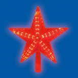 Световая фигура светодиодная Звезда-3. 21 см. 31 светодиод. ULD-H2121-031/STA RED STAR-3 (220V, звезды)