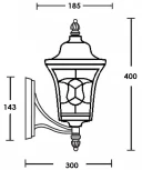 Настенный фонарь уличный VENECIA 2S 91801S/04 Bl Oasis Light (220V, фонарь, IP44)