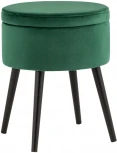 Пуф Клайс с ящиком велюр зелёный УТ000035914
