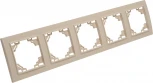 Рамка на 5 постов (слоновая кость) Stekker Эрна 39621