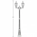Наземный фонарь Oasis Light 91209L A Bl (220V, IP44)