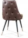 Стул Lucas, экокожа коричневый, золотистый декор на ножках Top Concept LUCAS 2000000000299