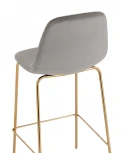 Стул барный Stool Group Валенсия SN велюр серый золотые ножки УТ000036445
