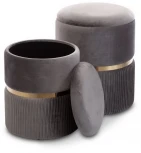 Комплект из 2 пуфиков серый MY iNTERNO Roma MY19B352-W(small+big)