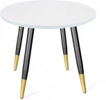 Стол SHT-TU14/МДФ 80 белоснежная шагрень/чёрный муар/золото Sheffilton SHT-TU14 6328796106