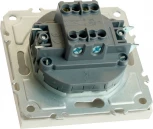 Переключатель одноклавишный перекрестный (белый) Stekker Эмили 49871