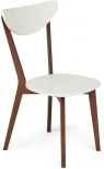 Стул жесткое сиденье MAXI (Макси) Белый + Коричневый (каркас бук, сиденье, спинка - мдф)