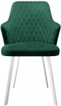 Стул 245 поворотный, К13 изумруд, ножки белые Dikline 00-00064392