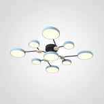 Потолочная люстра на штанге Gamma D98 Blue Imperiumloft Gamma01 (223775-23) (LED, 220V, пульт управления, круглые)