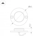Встраиваемый точечный светильник ART-DECK-LAMP-R40-1W Day4000 (SL, 120 deg, 24V) (Arlight, IP67 Металл, 3 года) 024926(1)