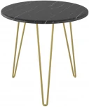 Стол журнальный Рид Голд 530 черный мрамор/золото от фабрики Mebelik