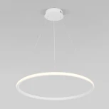 Умный подвесной светильник Eurosvet Collars 90264/1 белый (регулировка яркости, LED, 220V, пульт управления, на тросе, кольцо)