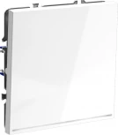 Проходной переключатель одноклавишный с подсветкой (белый глянцевый) Voltum S70 VLS010401