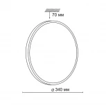 Настенно-потолочный светильник Sonex Lota Nickel 2088/CL