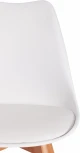 Стул TULIP (mod. 73) дерево/пластик/ПУ, 48.5*52.5*83cм, белый Tetchair 12649