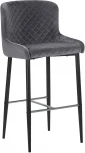 Стул барный CHRISTIAN'75 (черные ножки, темно-серый велюр (V108-91))
