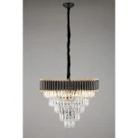Подвесная люстра каскадная хрустальная Corleone OML-69803-15 (220V, на цепи)