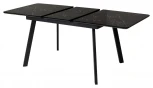 Стол АРУБА 140 ЧЕРНЫЙ МРАМОР, стекло / ЧЕРНЫЙ
