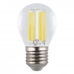 Лампа светодиодная, форма "шар", прозрачная, белый свет 4000K Uniel Яркая A++ LED-G45-4W/4000K/E27/CL GLY01TR