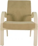 Кресло для отдыха Денди шпон, Ткань ультра санд, каркас дуб шампань шпон от фабрики Mebelik