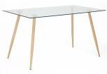 Стол SOPHIA (mod. 5003) бук/прозрачный (металл/стекло (8мм))
