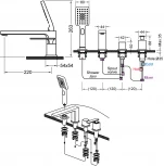 Смеситель Timo Torne 4330/00-16Y на борт ванны