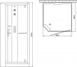 Душевая кабина Orans SR-89101RS белая, с баней