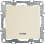 Выключатель одноклавишный с подсветкой (слоновая кость) Stekker Эрна 39320