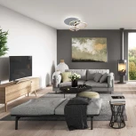 Потолочный светильник светодиодный с пультом Escada CONTOUR 10213/2LED BL Chrome (регулировка яркости, 220V)